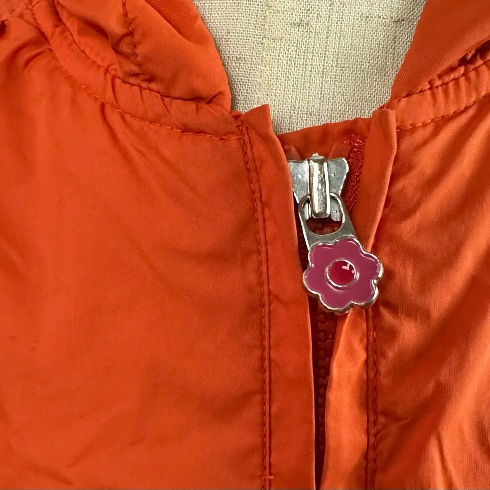 BABY GAP girls orange and pink flower windbreaker - size 2T
